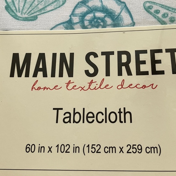 Pretty Coastal design Tablecloth 60”X 102” - Picture 4 of 7
